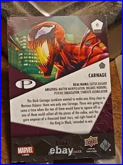 2021 (2023) Upper Deck Marvel Premier Carnage Red Foil ALPHA 1/25 #6 SSP 2021 (2023) Upper Deck Marvel Premier Carnage Red Foil ALPHA 1/25 #6 SSP