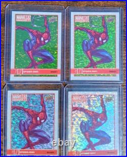 2021-22 Marvel Annual Spider-Man Variant Card Lot Silver Green