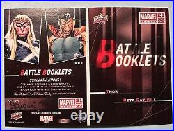 2021-22 Marvel BATTLE BOOKLET SKETCH CARD THOR & BETA RAY BILL By YOMANI 1/1