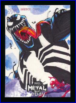 2021 Marvel Metal Universe Spider-Man Artist Sketch Card Venom Andy Carreon 1/1
