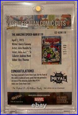 2021 Skybox Marvel Metal Universe Spider-Man Comic Cuts #119 12/40