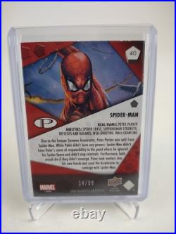 2021 Upper Deck Marvel Premier Base Parallel #40 Spider-Man 14/99