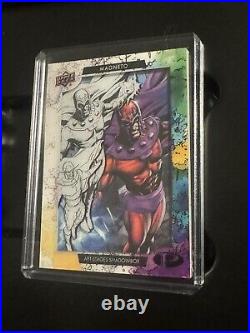 2021 upper deck marvel premier Magneto 1 Of 1 Sketch Art With Signature