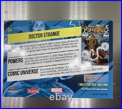 2022 Fleer Ultra Avengers Dr. Strange Orange Foil Stamped Serial # Misprint NM