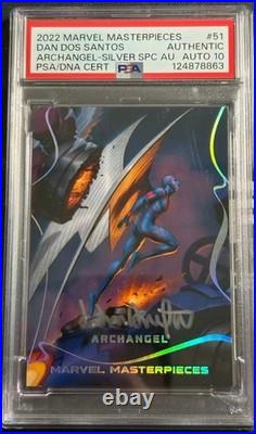 2022 Marvel Masterpieces Dan Dos Santos Archangel Vc Auto/Base Auto. PSA10 /10s