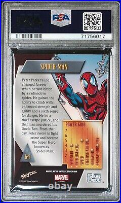 2022 Marvel Metal Universe Spider-Man #64 Spider-Man Neon Blue PSA 10 Pop 1