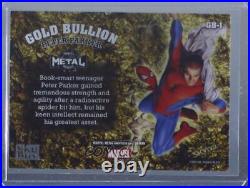2022 Marvel Metal Universe Spider-Man Gold Bullion Achievements Peter Parker ob9