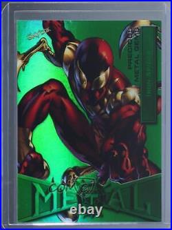 2022 Marvel Metal Universe Spider-Man Precious Gems Green 9/10 Iron Spider 3c2
