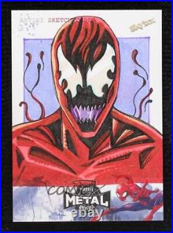 2022 Marvel Metal Universe Spider-Man Sketch Cards Emmanuel Villafana Auto 0kr0