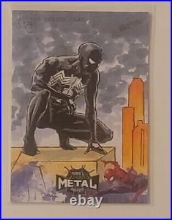 2022 Marvel Spider-Man Metal Universe Sketch Card By Jomar Bulda