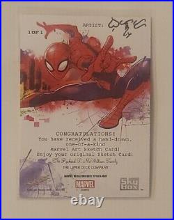 2022 Marvel Spider-Man Metal Universe Sketch Card By Jomar Bulda