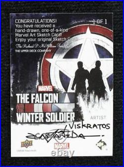 2022 Marvel Studios' The Falcon and Winter Soldier Viskratos Auto Sketch 0ix3