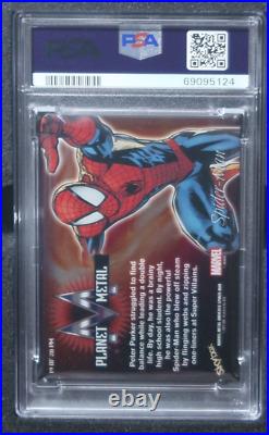 2022 Marvel Universe Spider-Man Metal SPIDER-MAN PLANET METAL PLATINUM #19 PSA 9