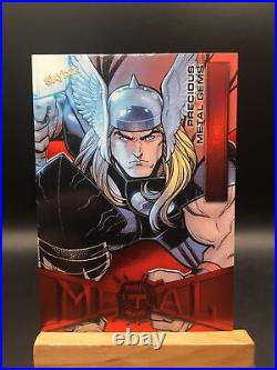 2022 Skybox Marvel Metal Universe Spider-Man PMG Red #89 Thor 27/100