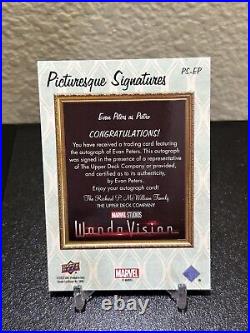 2022 UpperDeck Marvel WandaVision Evan Peters Pietro Picturesque Signatures Auto