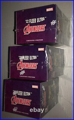 2022 Upper Deck FLEER ULTRA Marvel Avengers Trading Cards lot of 3 Blaster Boxes
