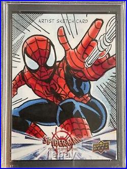2022 Upper Deck Marvel 1 of 1 Spiderman PSA 10 Artist Sketch/Auto-POP 1 Unique