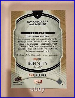 2022 Upper Deck Marvel Allure Red Auto Don Cheadle War Machine as #3