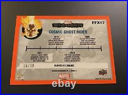 2022 Upper Deck Marvel Beginnings Cosmic Ghost Rider FFX17 Flipped FX Orange /39