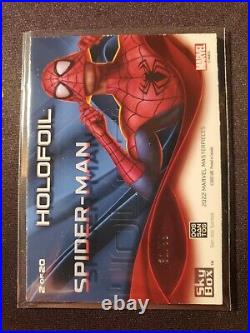 2022 Upper Deck Marvel Masterpieces Spider-Man Holofoil Speckle Card #31/99