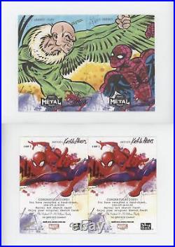 2022 Upper Deck Marvel Metal Universe Spider-Man Keith Akers Auto Sketch 07yb