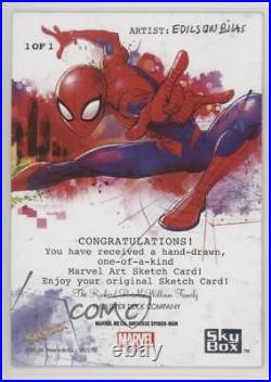 2022 Upper Deck Marvel Metal Universe Spider-Man Sketch Cards Ed Bilas Auto 5d9