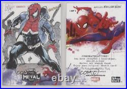 2022 Upper Deck Marvel Metal Universe Spider-Man Sketch Cards Ed Bilas Auto 5d9