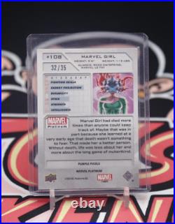 2022 Upper Deck Marvel Platinum Marvel Girl 32/35 Purple Pixels #108