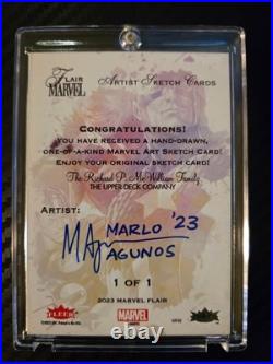 2023-2024-Upper Deck Flair Marvel-Colossus Sketch Card-Marlo Agunos-#1/1