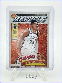 2023-24 NBA Panini Premium Stock Net Marvels Prizm #28 Giannis Milwaukee Bucks