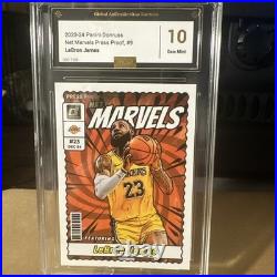 2023-24 Panini Donruss Net Marvels LeBron Press Proof #9 Gem 10