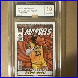 2023-24 Panini Donruss Net Marvels LeBron Press Proof #9 Gem 10