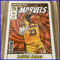 2023-24 Panini Donruss Net Marvels LeBron Press Proof #9 Gem 10