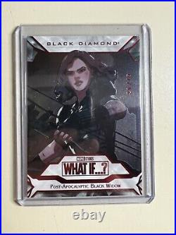 2023 Black Diamond Red Marvel What If. BD10 Post-Apocalyptic Black Widow 26/49