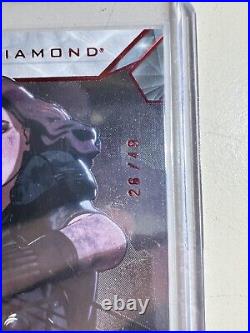 2023 Black Diamond Red Marvel What If. BD10 Post-Apocalyptic Black Widow 26/49