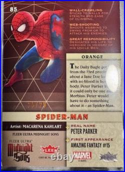 2023 Fleer Ultra Marvel Midnight Sons Spider Man Orange 25/25 Omega