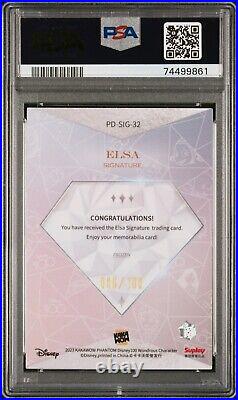 2023 Kakawow Phantom Disney 100 Years of Wonder ELSA Signature /100 PSA 10 POP 1