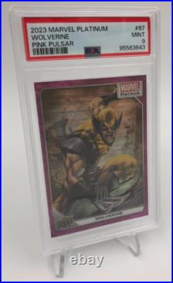 2023 MARVEL PLATINUM Trading Card WOLVERINE #87 RARE/33 PINK PULSAR PSA MINT 9