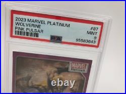 2023 MARVEL PLATINUM Trading Card WOLVERINE #87 RARE/33 PINK PULSAR PSA MINT 9