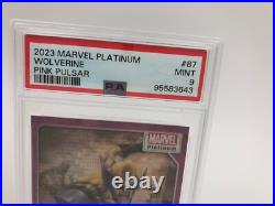 2023 MARVEL PLATINUM Trading Card WOLVERINE #87 RARE/33 PINK PULSAR PSA MINT 9