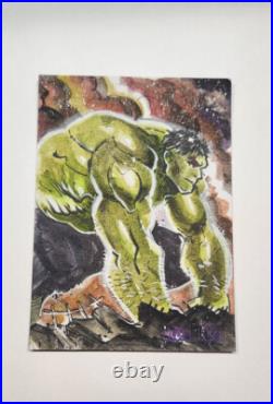 2023 Marvel Allegiance The Infinity Trilogy Hulk Sketch Card 1/1 Eriscan Turk