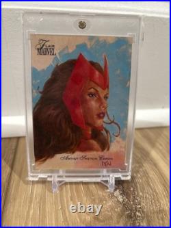 2023 Marvel Flair Sketch Art Card Myles Wohl 1/1 Scarlet Witch