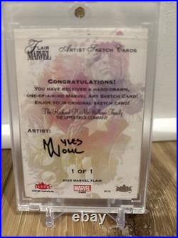 2023 Marvel Flair Sketch Art Card Myles Wohl 1/1 Scarlet Witch