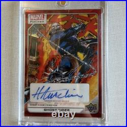 2023 Marvel Platinum Ghost Rider #179 Red Rainbow Artist Howard Mackie Auto