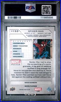 2023 Marvel Platinum High Series White Rainbow Spider-Man #153 PSA 10 GEM