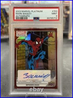 2023 Marvel Platinum Red Rainbow Artist Spider-Man Mark Bagley PSA 9