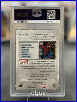 2023 Marvel Platinum Red Rainbow Artist Spider-Man Mark Bagley PSA 9