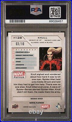 2023 Marvel Platinum Seismic Gold Knull #128 PSA 10 GEM MINT SSP /10 RARE POP 1