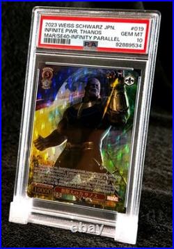 2023 Thanos Infinity Parellel. Psa Gem Mint 10. Weiss Schwarz Marvel