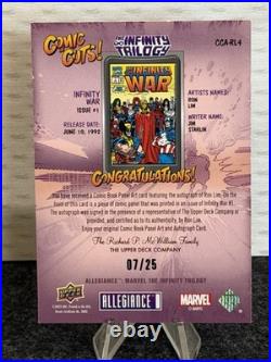 2023 UD Allegiance The Inifinity Trilogy Dr Doom Comic Cuts Auto Ron Lim /25